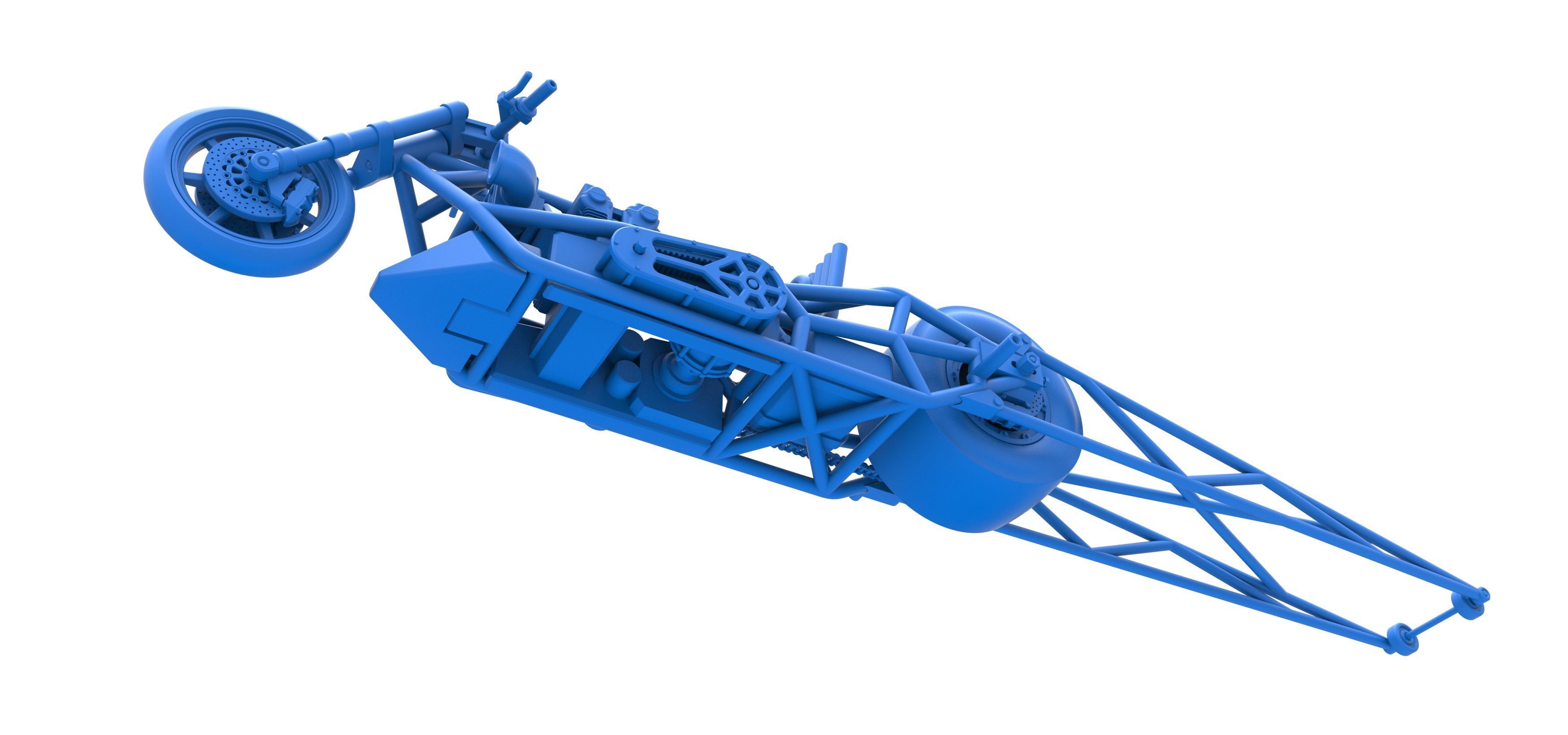 Top fuel dragster motorcycle Base Scale 1 to 25 3D print model_27