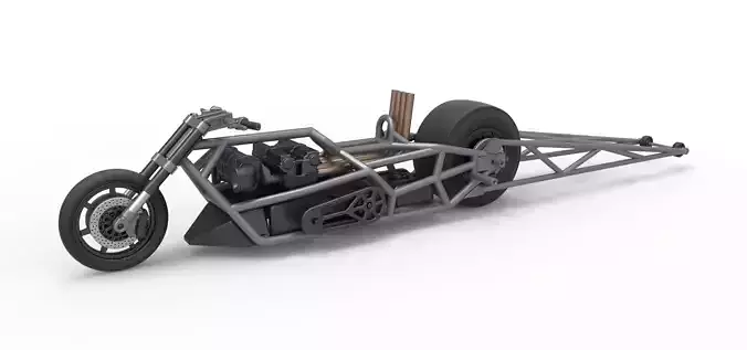 Top fuel dragster motorcycle Base Scale 1 to 25