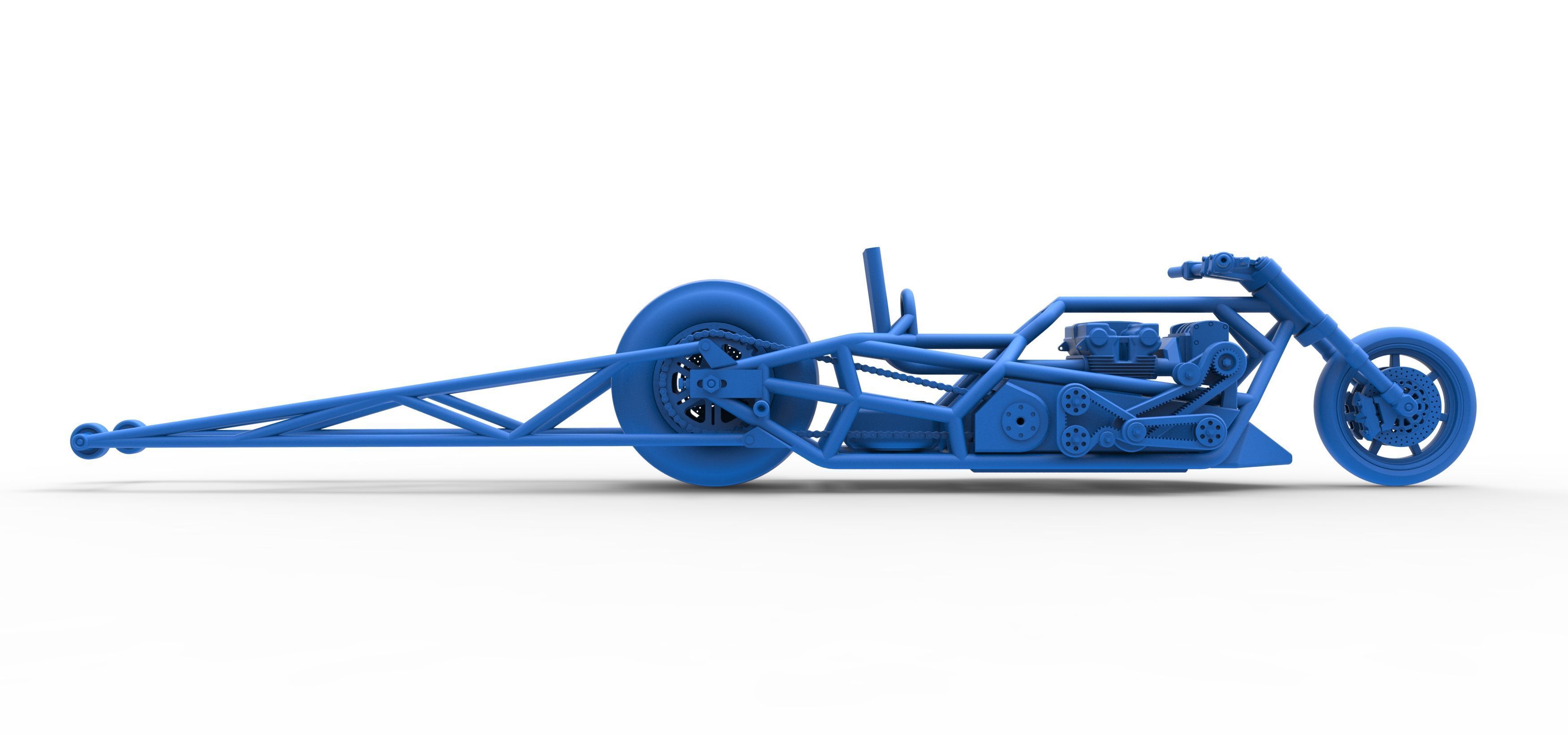 Top fuel dragster motorcycle Base Scale 1 to 25 3D print model_44