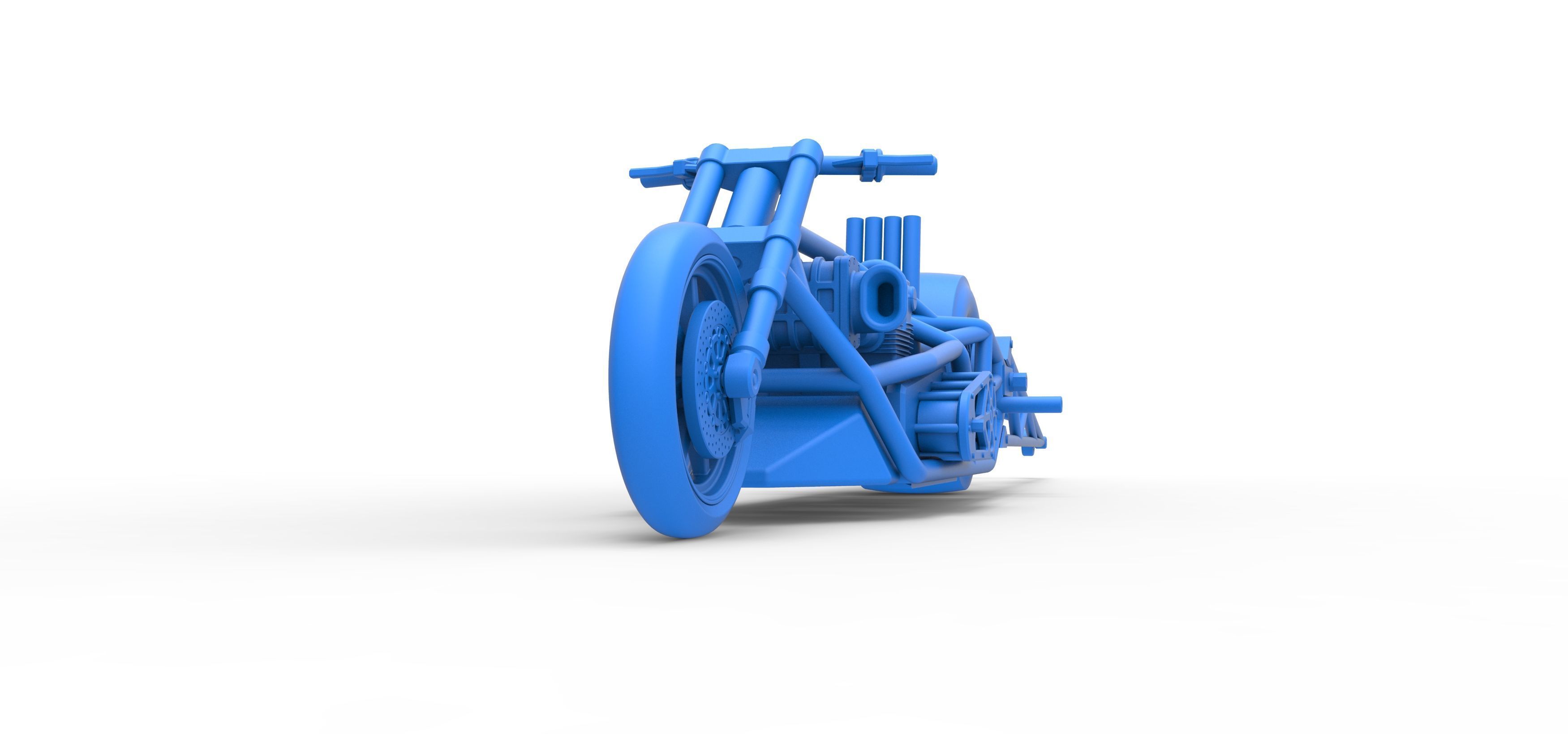 Top fuel dragster motorcycle Base Scale 1 to 25 3D print model_30