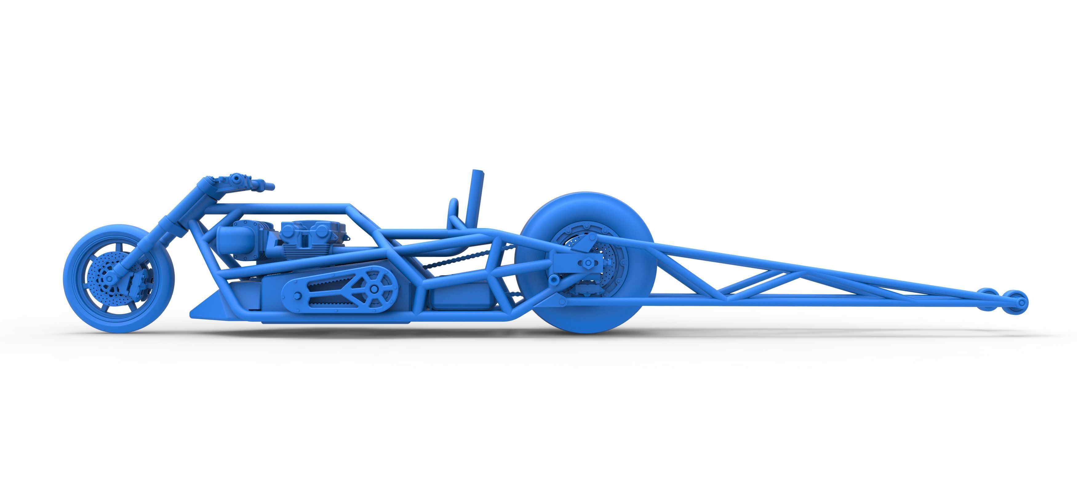 Top fuel dragster motorcycle Base Scale 1 to 25 3D print model_33