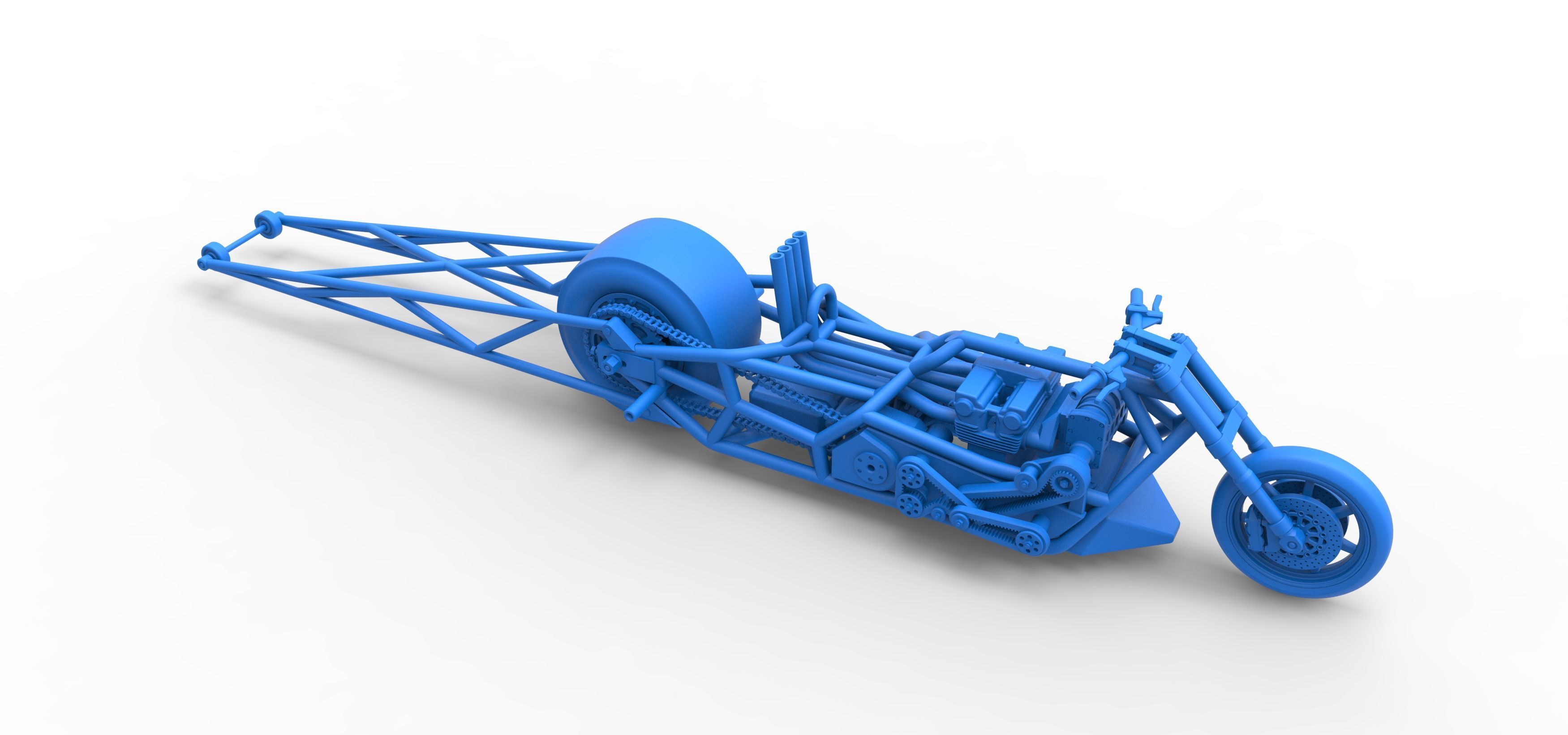 Top fuel dragster motorcycle Base Scale 1 to 25 3D print model_46