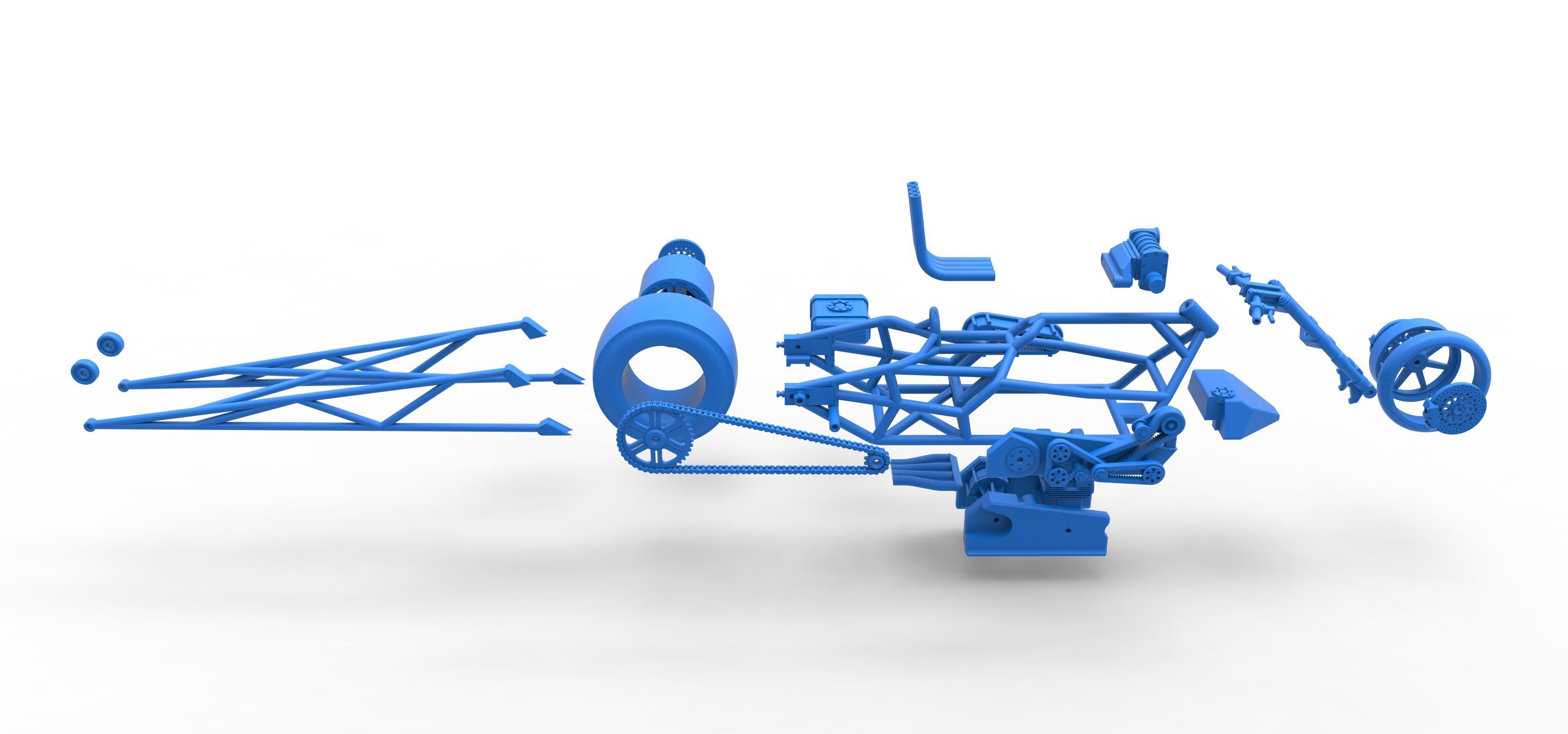 Top fuel dragster motorcycle Base Scale 1 to 25 3D print model_59