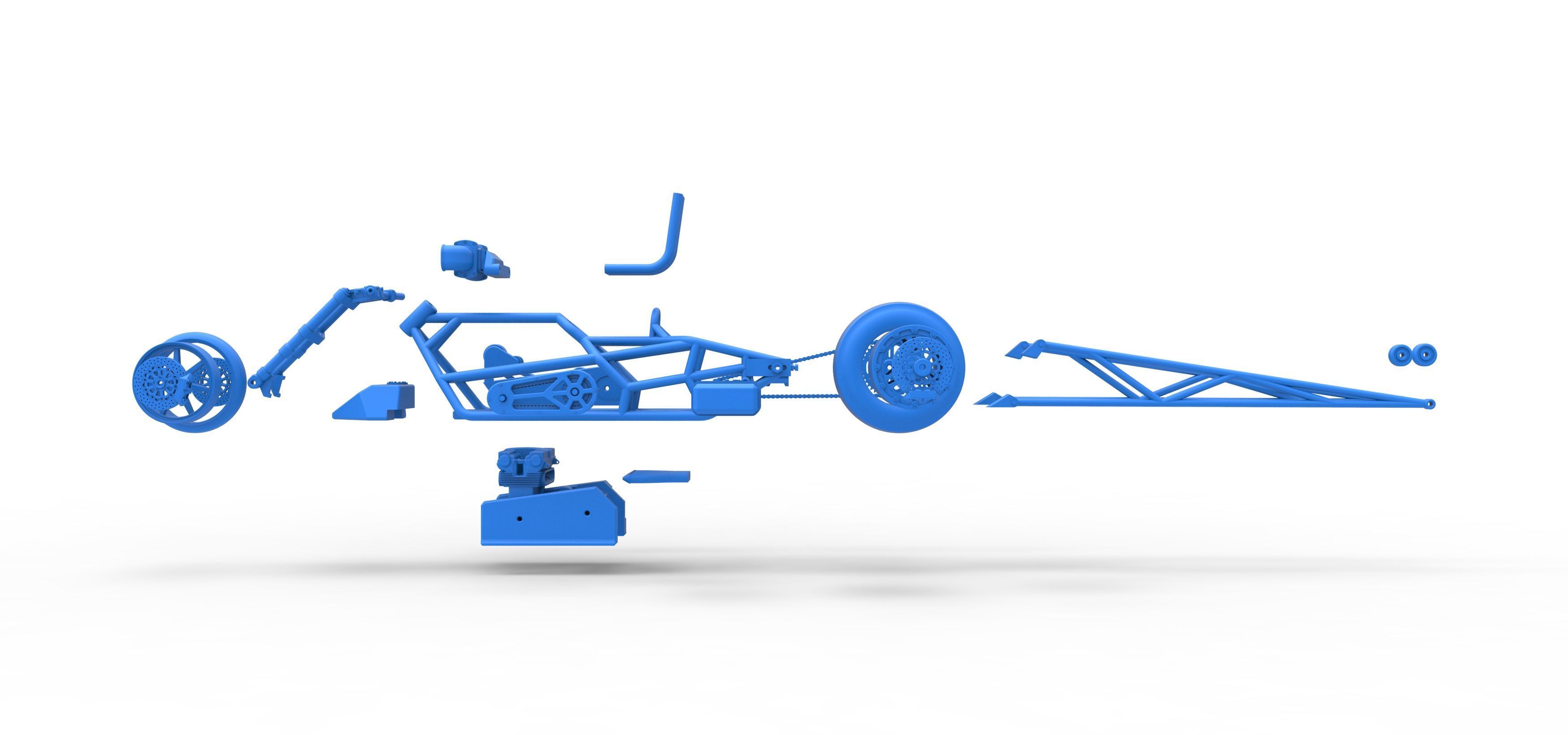 Top fuel dragster motorcycle Base Scale 1 to 25 3D print model_54