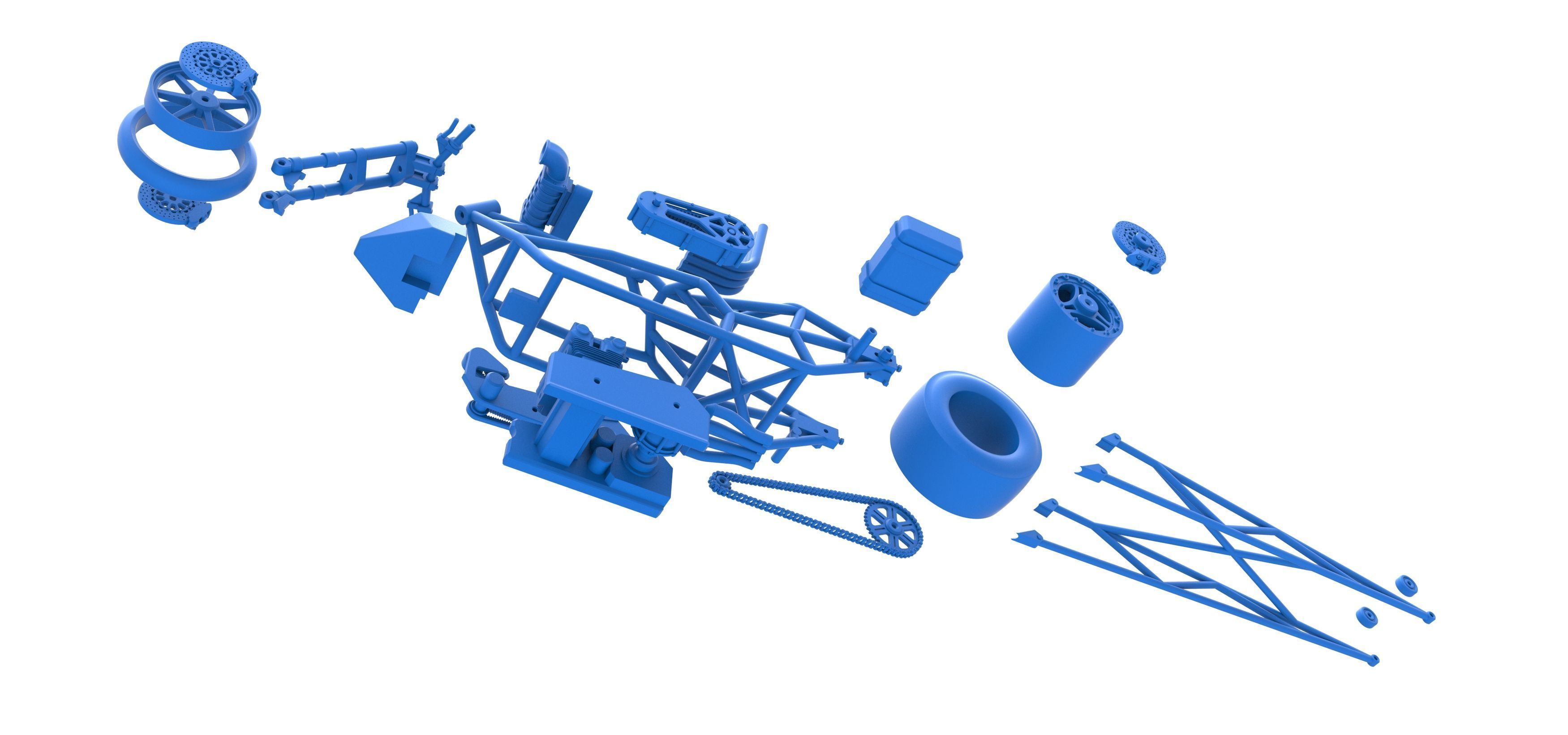 Top fuel dragster motorcycle Base Scale 1 to 25 3D print model_52