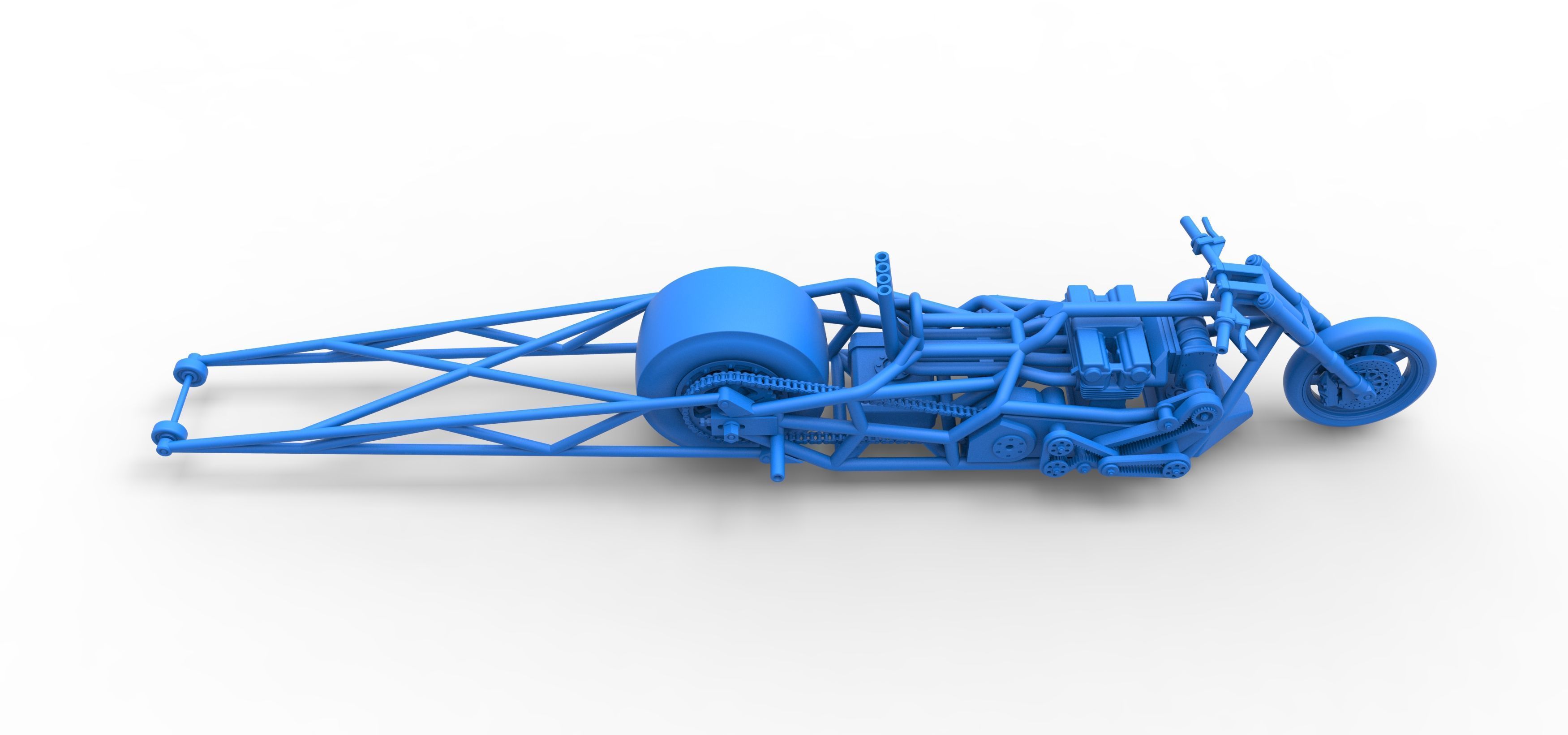 Top fuel dragster motorcycle Base Scale 1 to 25 3D print model_45