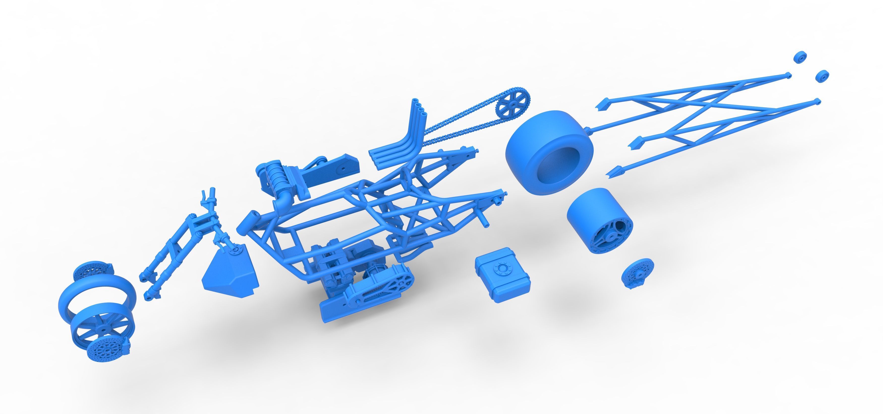 Top fuel dragster motorcycle Base Scale 1 to 25 3D print model_51