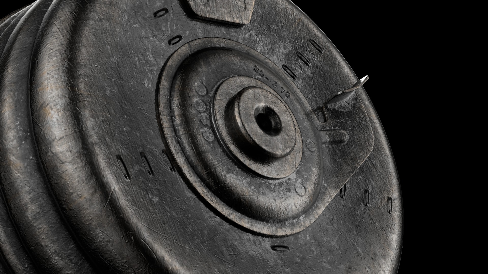 AK Drum Magazine 75 Round Kalashnikov Assault Rifle Game Ready Low-poly 3D model_6