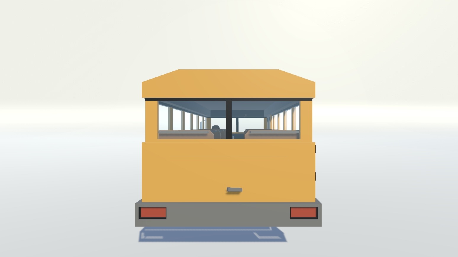 School bus yellow american Low-poly 3D model_6