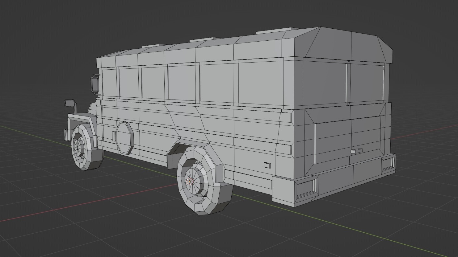 School bus yellow american Low-poly 3D model_13