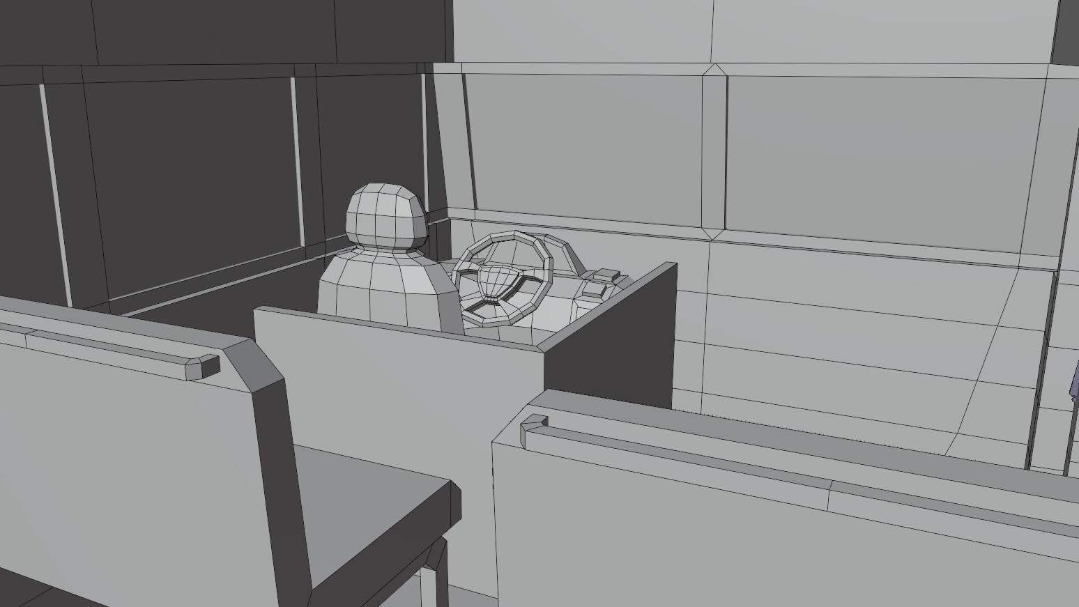 School bus yellow american Low-poly 3D model_12