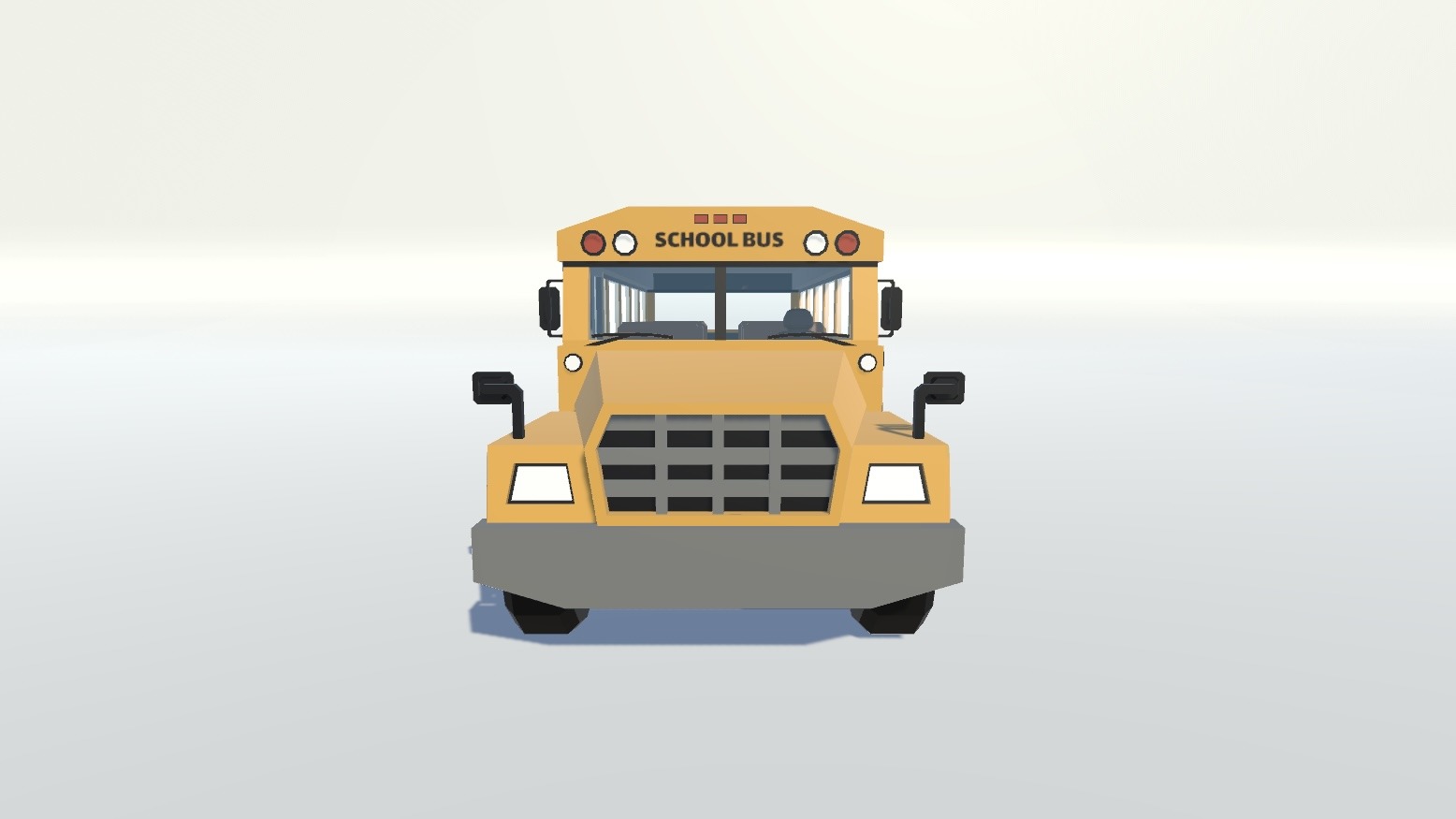 School bus yellow american Low-poly 3D model_7