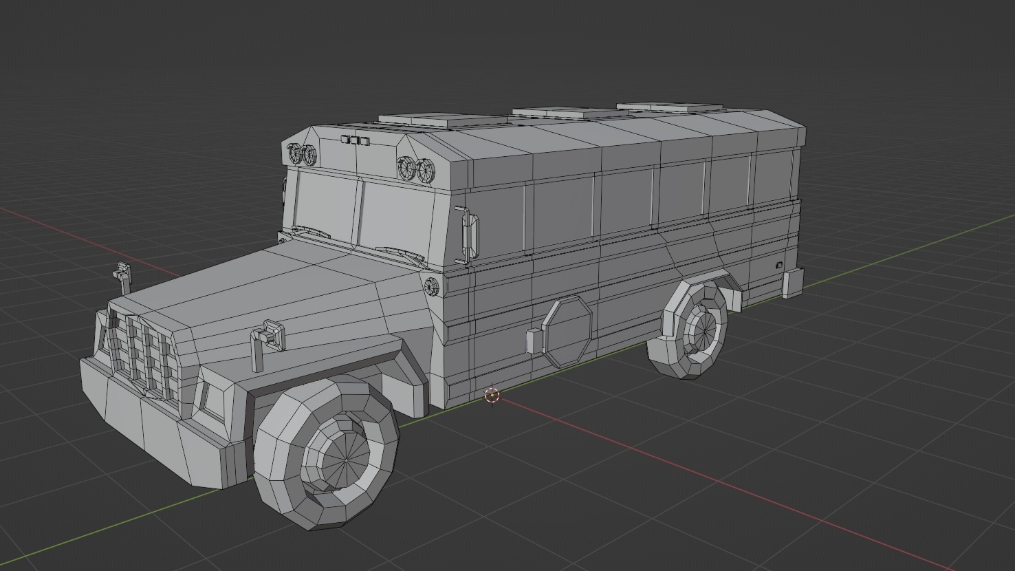 School bus yellow american Low-poly 3D model_11