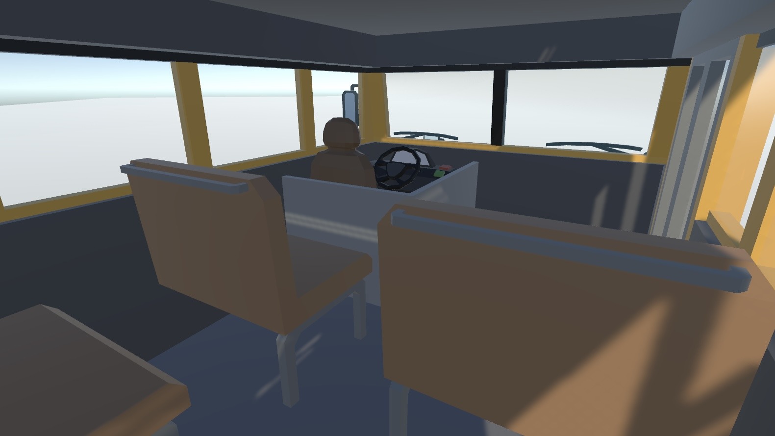 School bus yellow american Low-poly 3D model_5