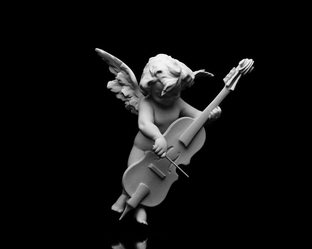 001517 Heavenly Melodies Angel Playing Violin 3dp 3D print model_25