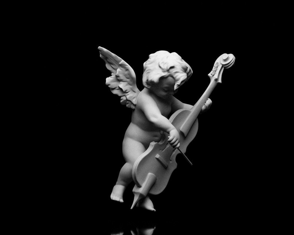 001517 Heavenly Melodies Angel Playing Violin 3dp 3D print model_27