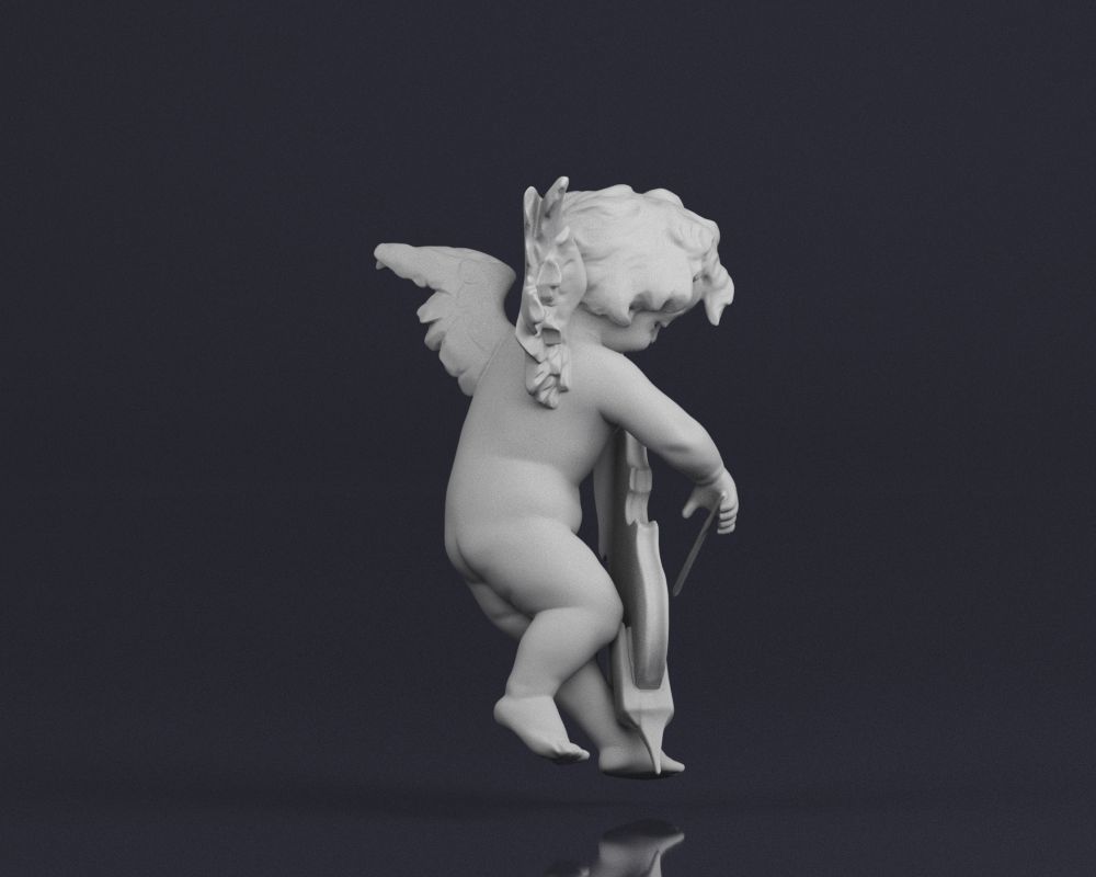 001517 Heavenly Melodies Angel Playing Violin 3dp 3D print model_11