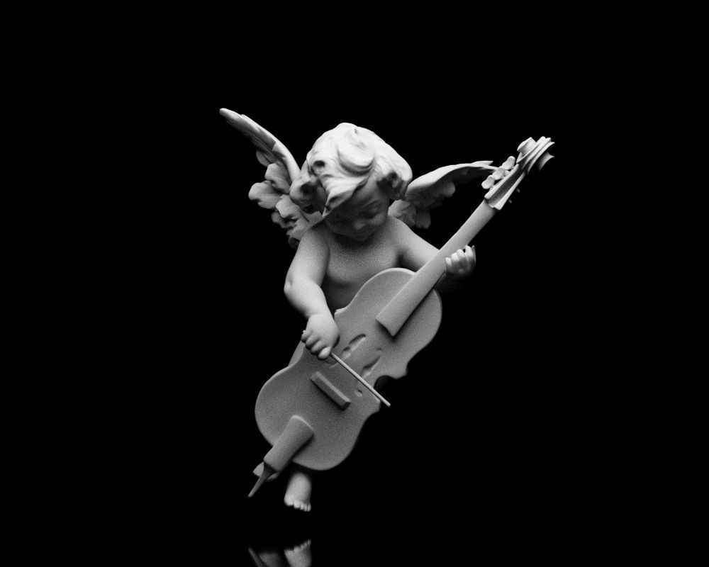 001517 Heavenly Melodies Angel Playing Violin 3dp 3D print model_39