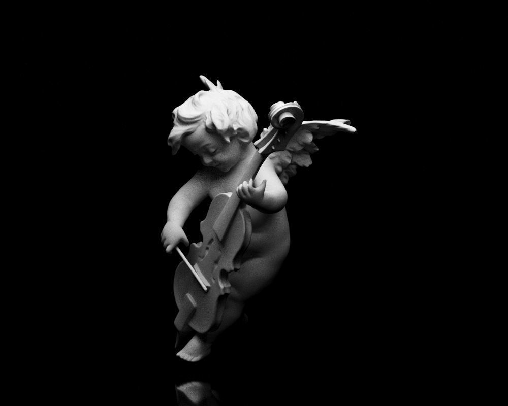 001517 Heavenly Melodies Angel Playing Violin 3dp 3D print model_36