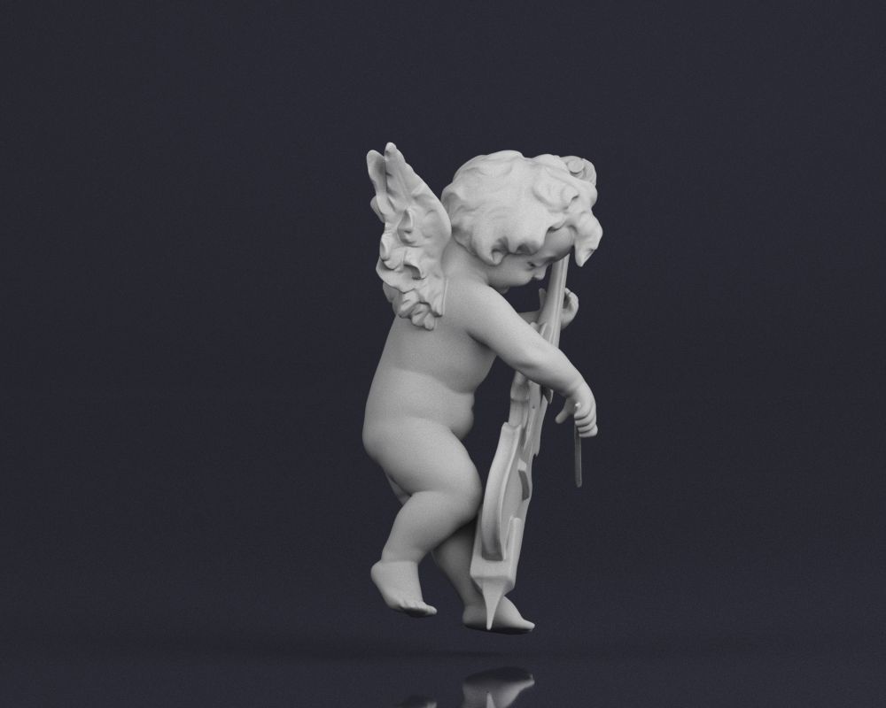 001517 Heavenly Melodies Angel Playing Violin 3dp 3D print model_10