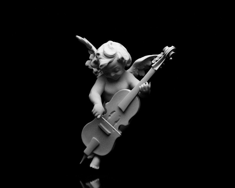 001517 Heavenly Melodies Angel Playing Violin 3dp 3D print model_38