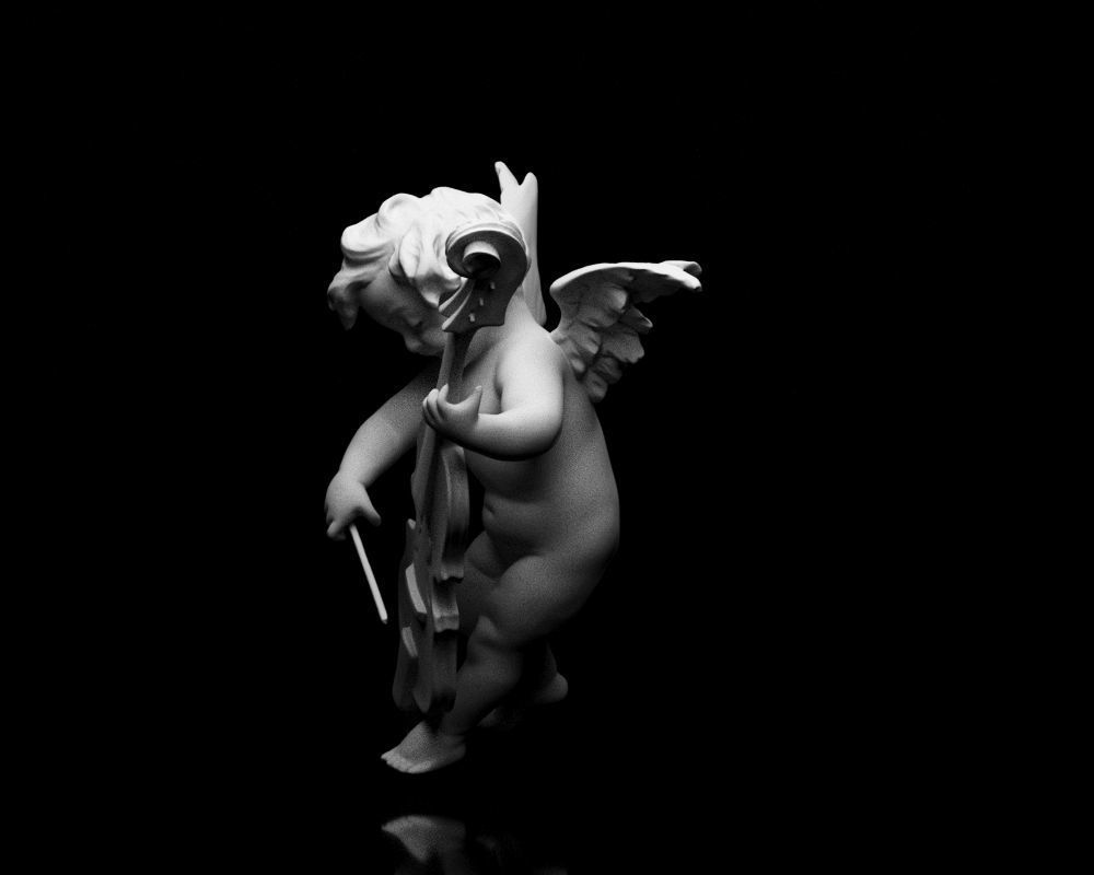 001517 Heavenly Melodies Angel Playing Violin 3dp 3D print model_35
