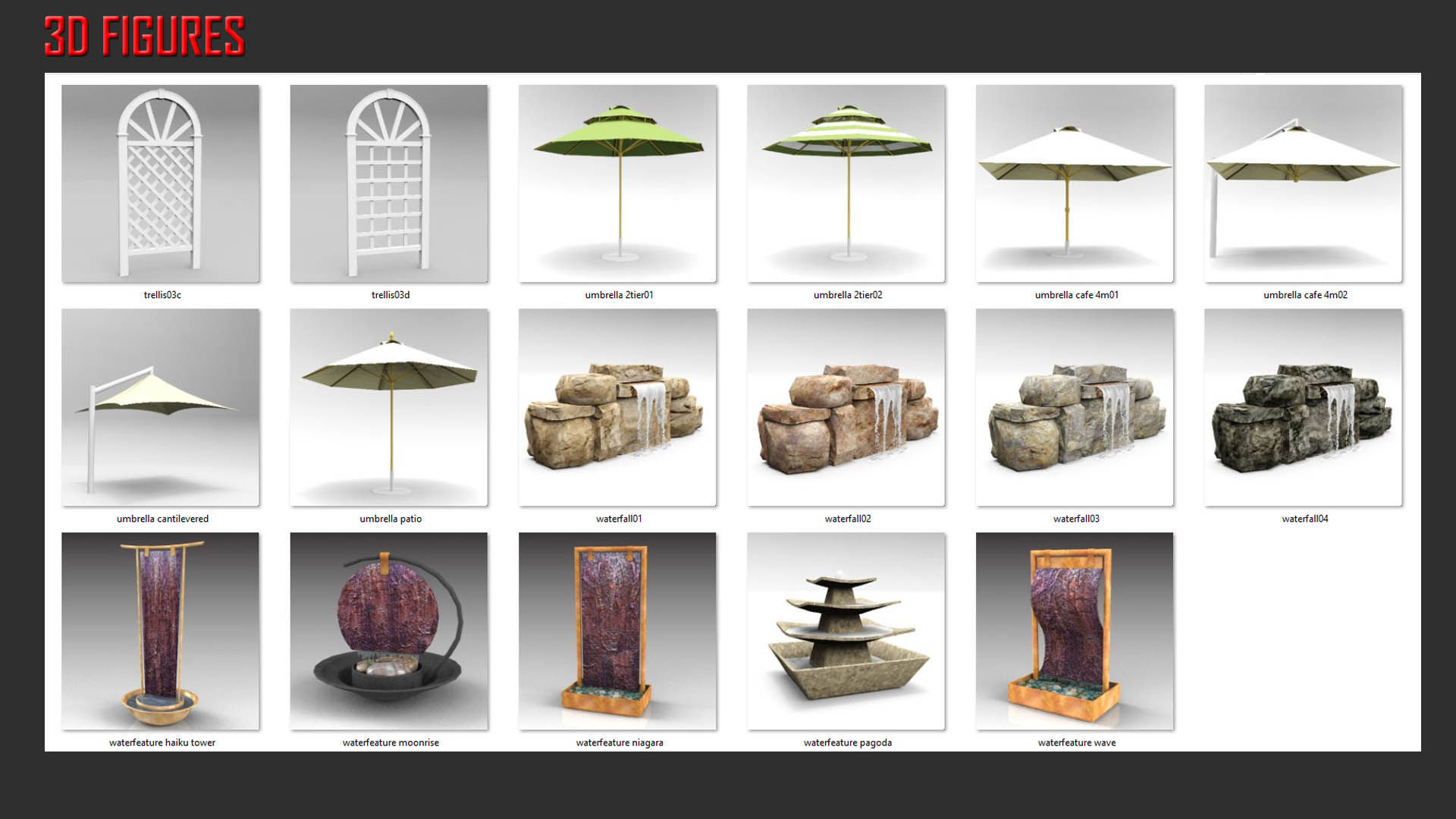 Parks and Gardens  Low-poly 3D model_14