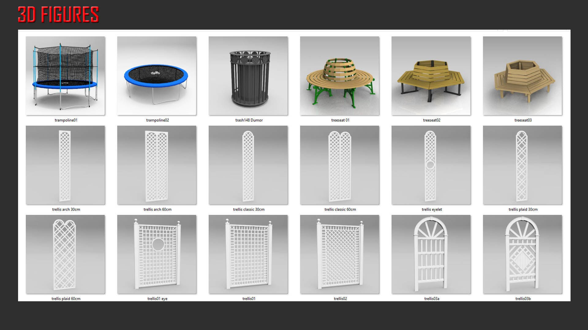 Parks and Gardens  Low-poly 3D model_13