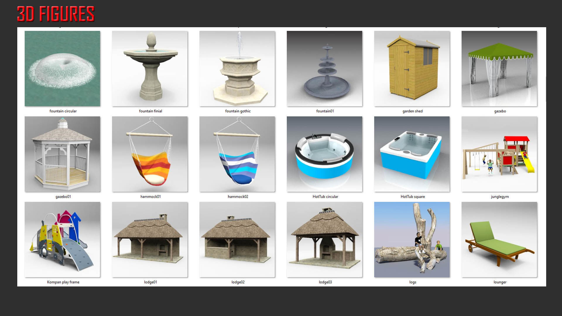 Parks and Gardens  Low-poly 3D model_8