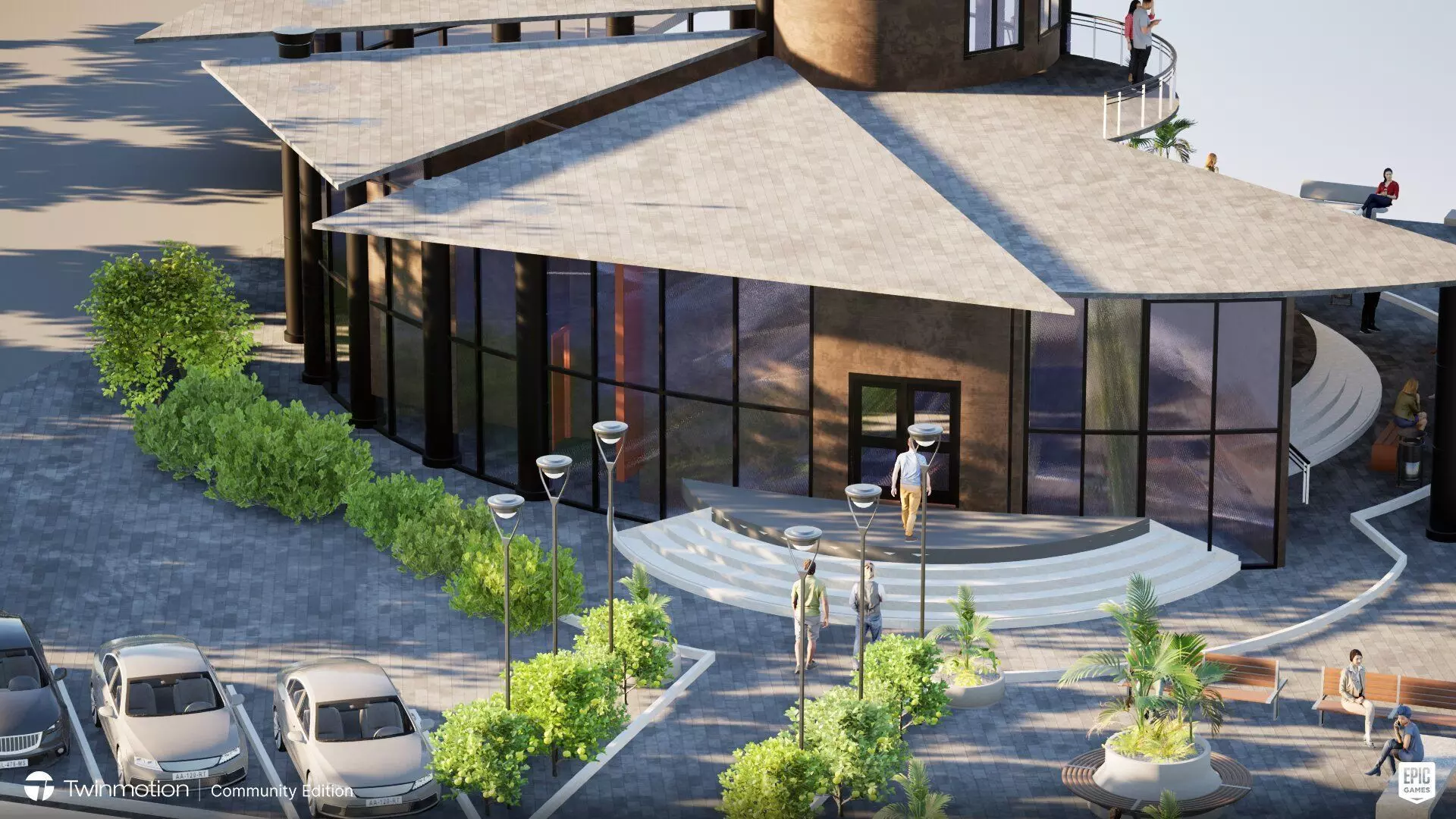 Exterior Museum 3D model_0