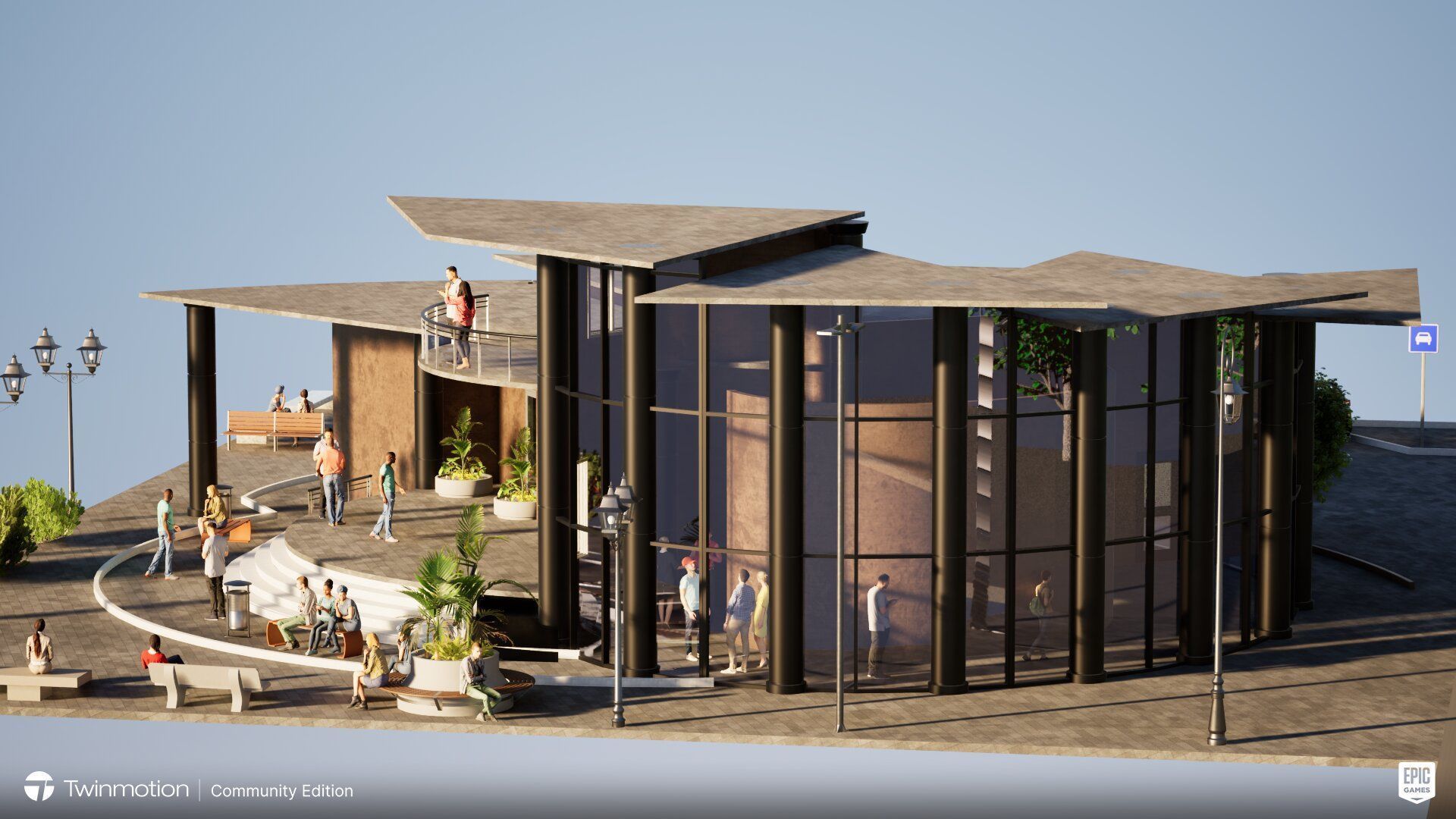 Exterior Museum 3D model_2