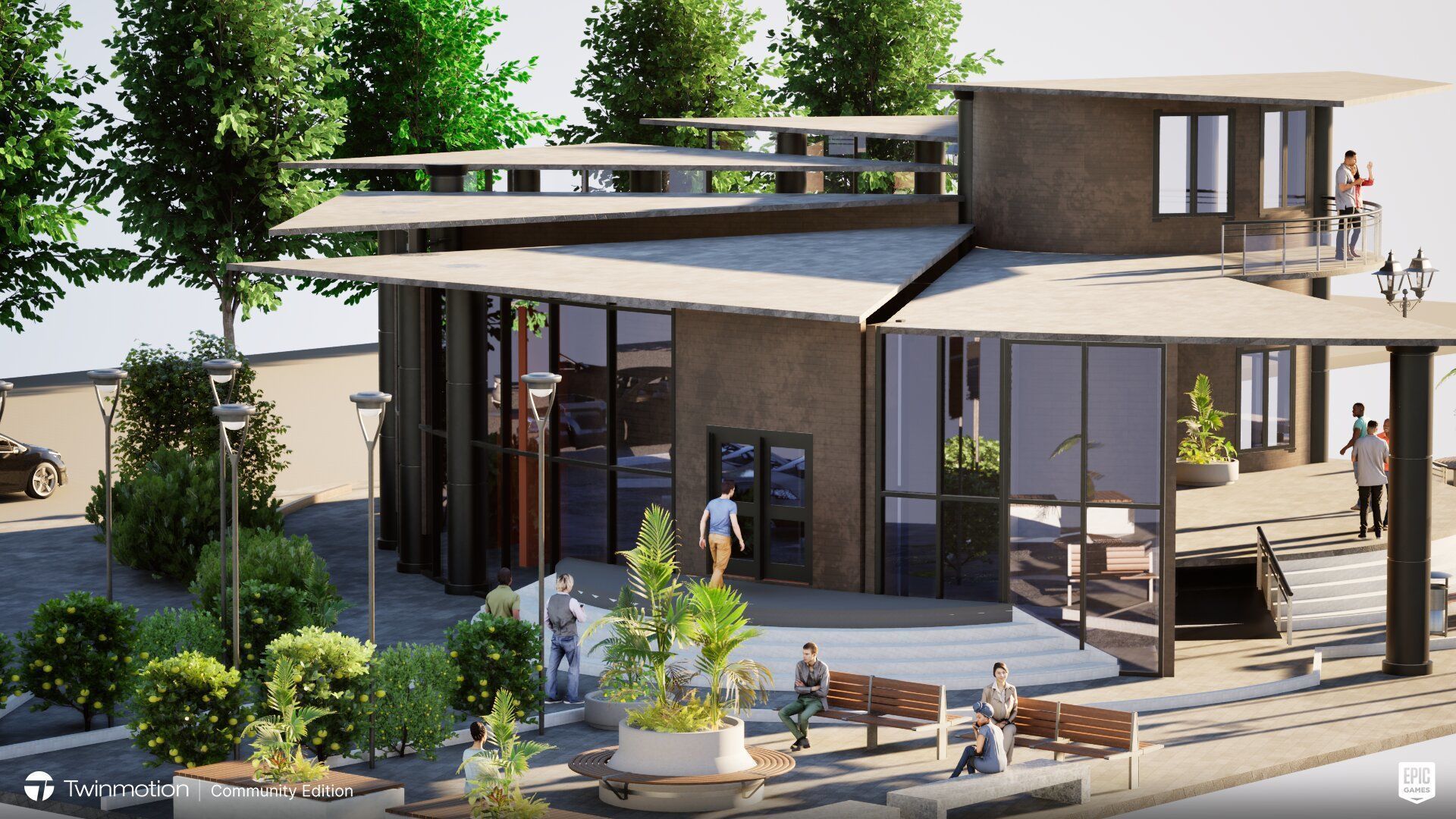 Exterior Museum 3D model_5