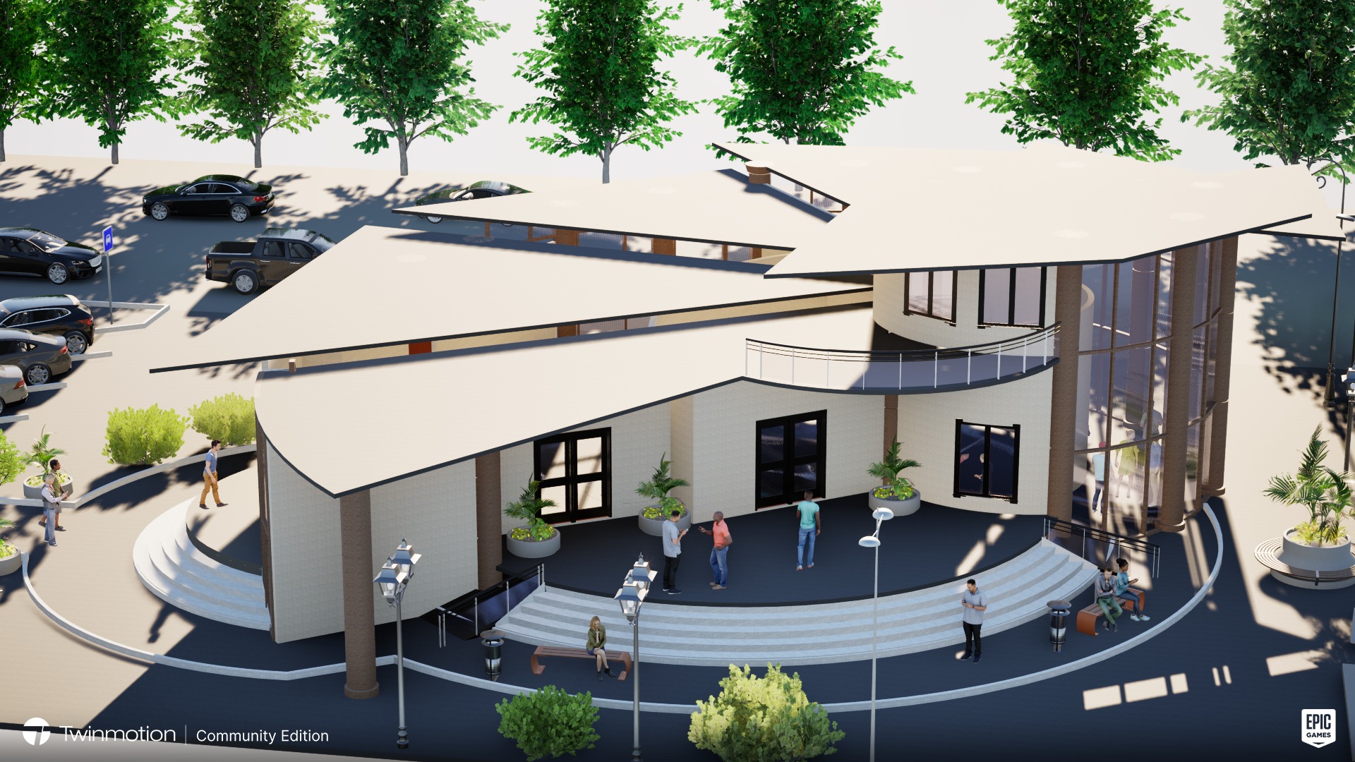 Exterior Museum 3D model_3