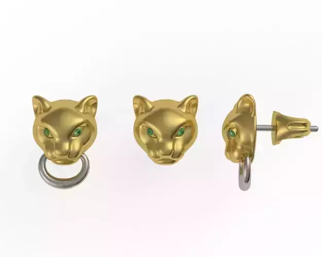 Cat Kitty Face earring stud pendant
