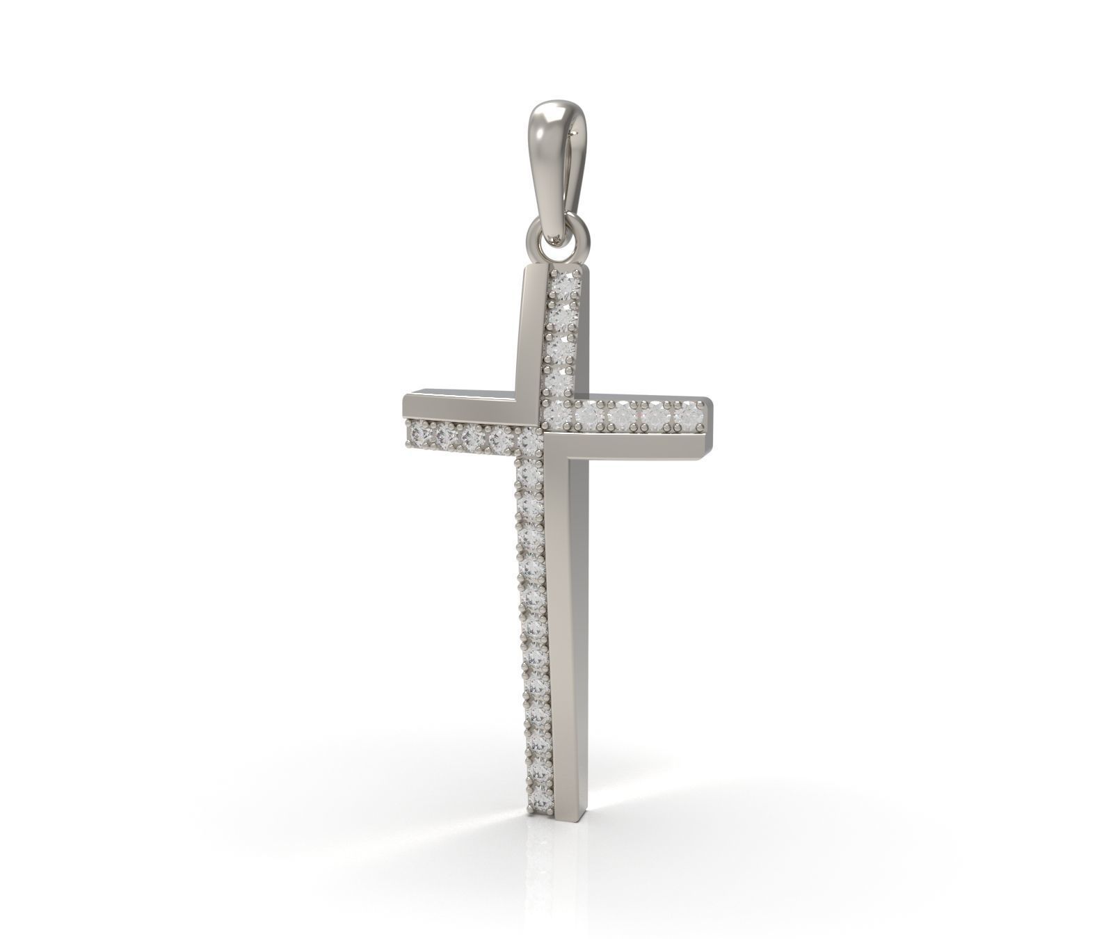 Pendant Cross 3D model_1