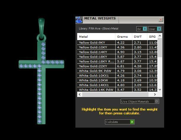 Pendant Cross 3D model_5