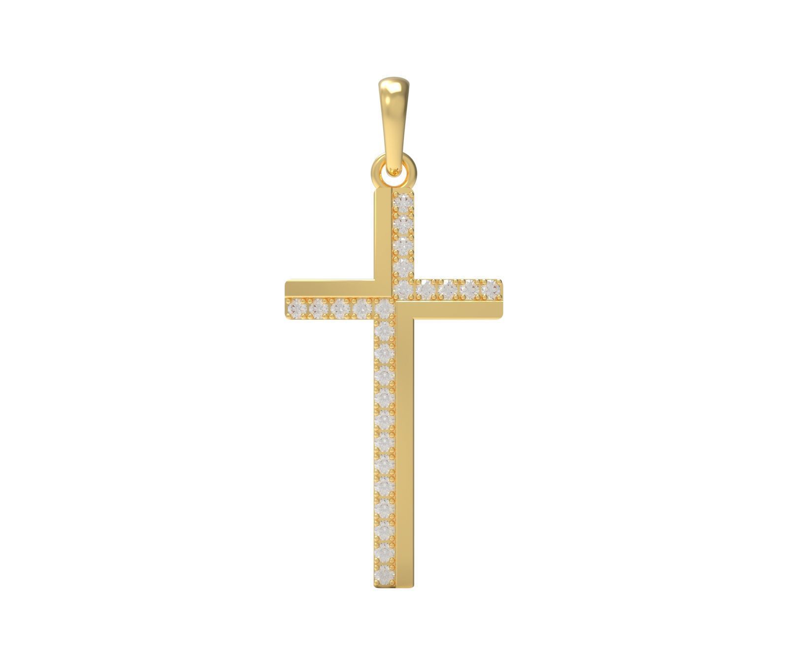 Pendant Cross 3D model_9