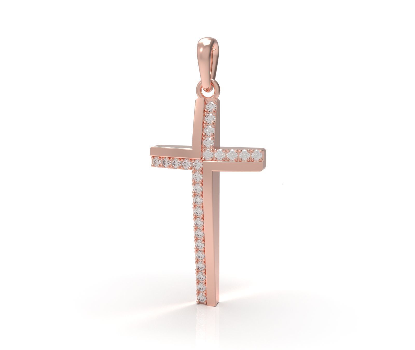 Pendant Cross 3D model_2
