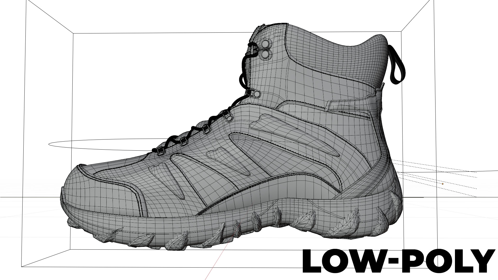 Military Boots - Sneakers - 3d Model Low-poly 3D model_4