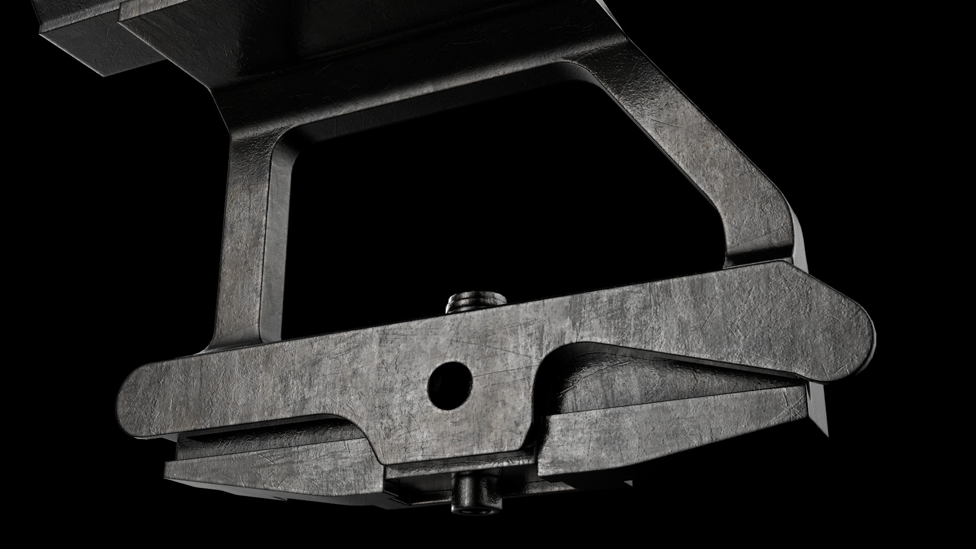 AK Scope Rail Side Mount Kalashnikov Assault Rifle Game Ready Low-poly 3D model_8