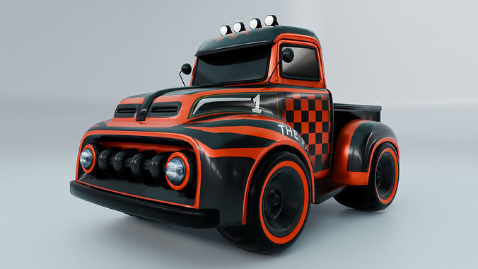 ChibiTruck LowPoly  Low-poly 3D model