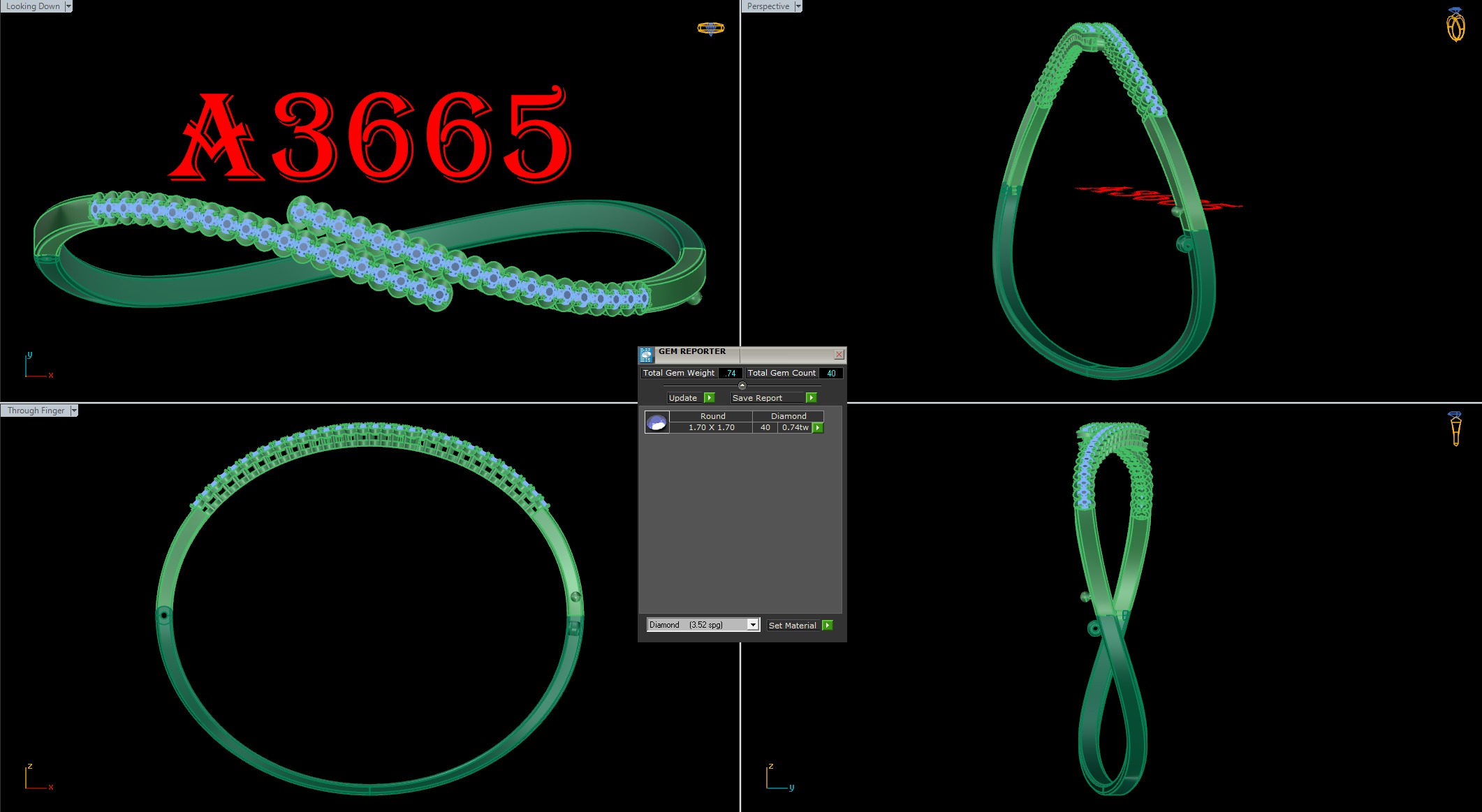 bangle bracelet 10 model  3D print model_3