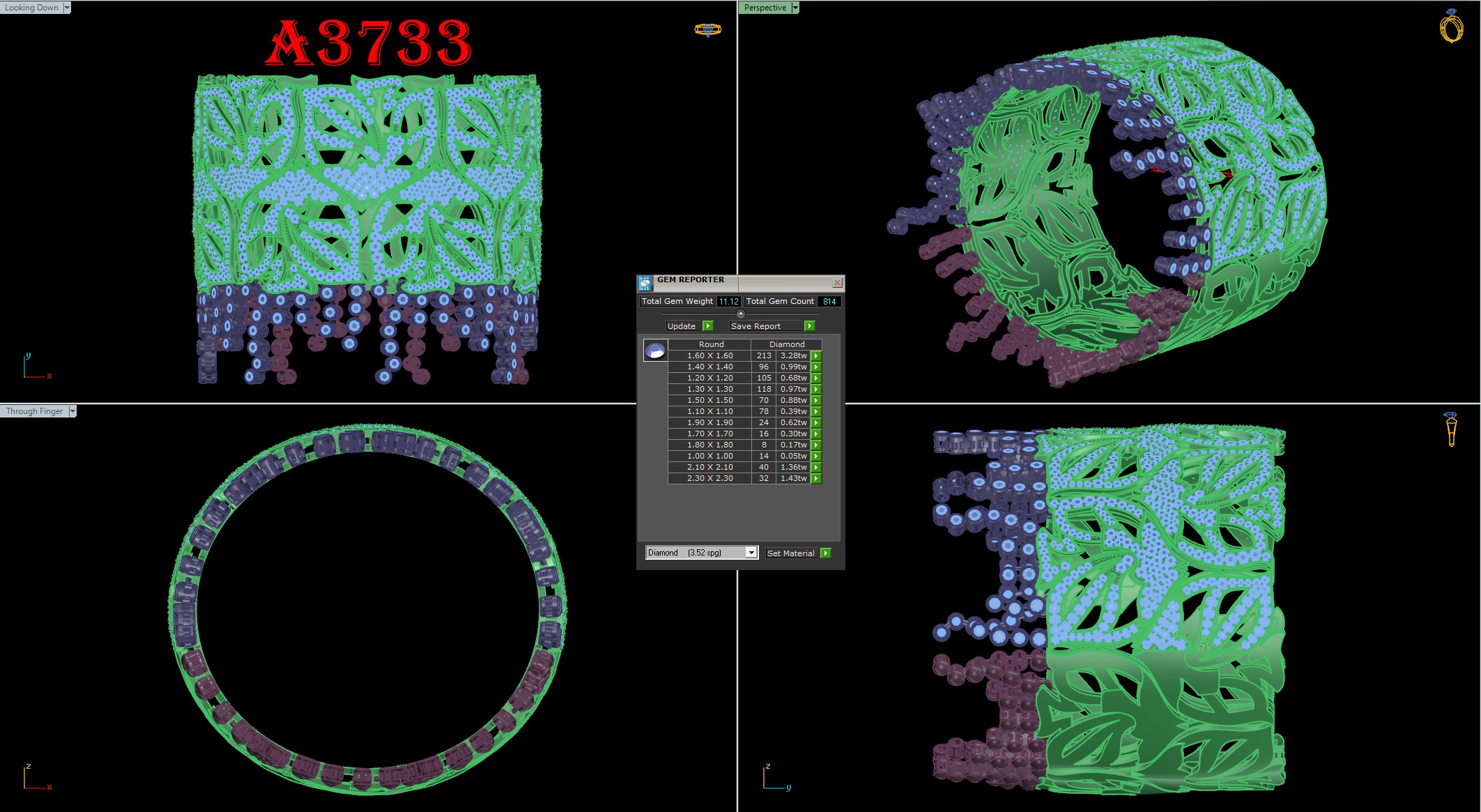 bangle bracelet 10 model  3D print model_8