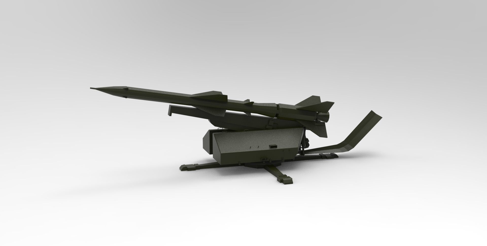 SA-2 Surface-to-Air Missile 3D model_1