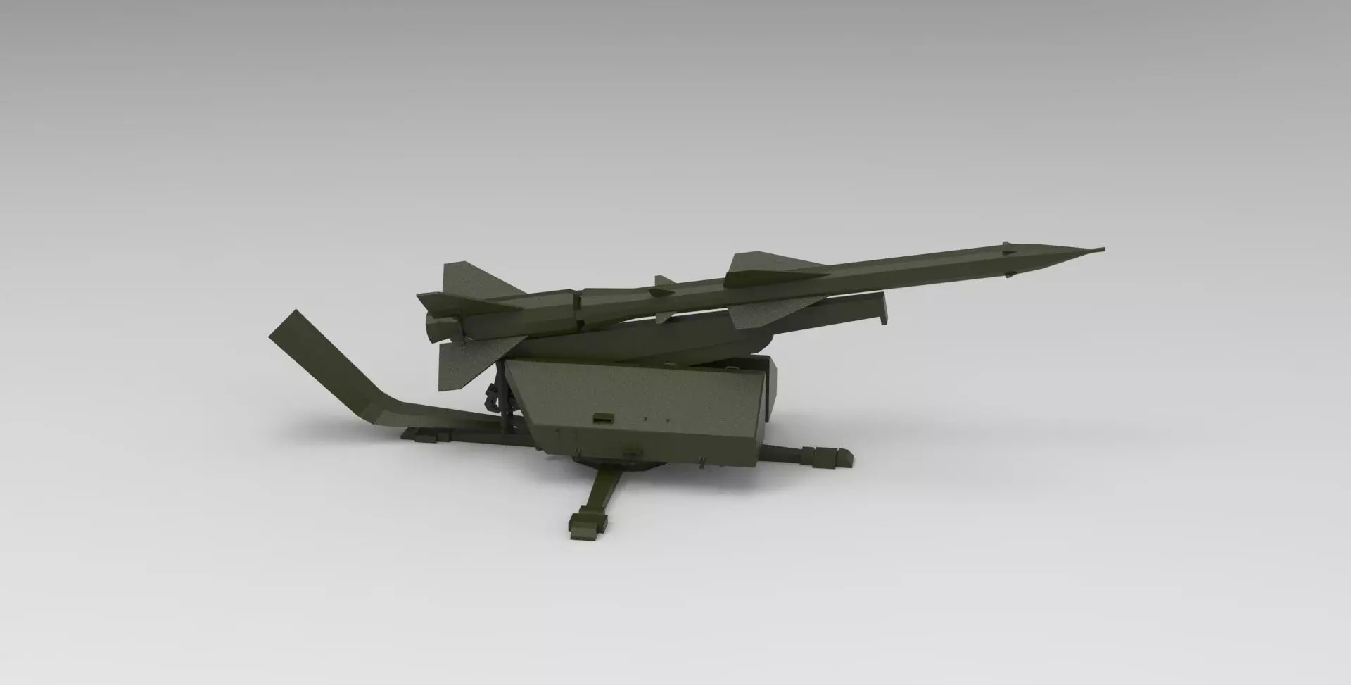 SA-2 Surface-to-Air Missile 3D model_0