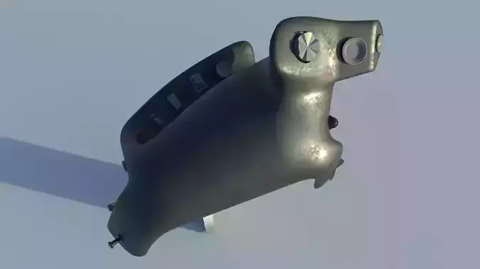 Throttle grip for fighter jet 3D model