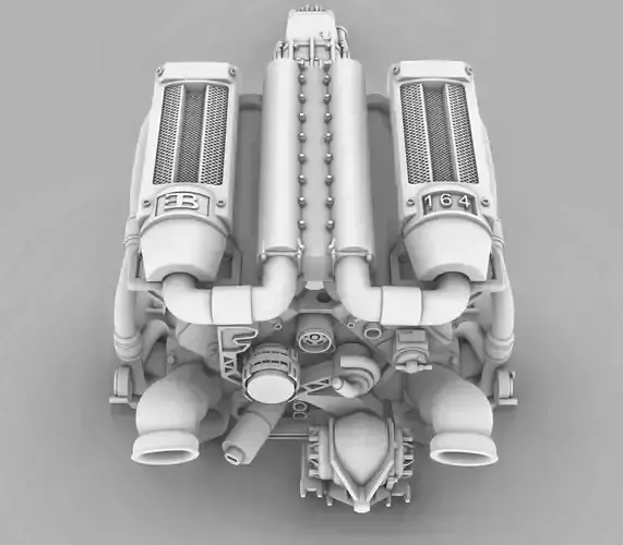 BUGATTI VEYRON ENGINE 3D print model