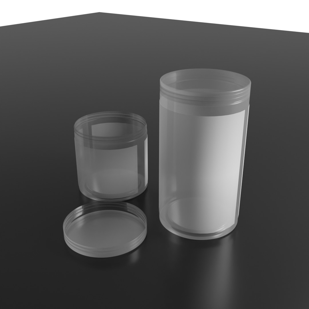 Plastic Jars 3D model_1