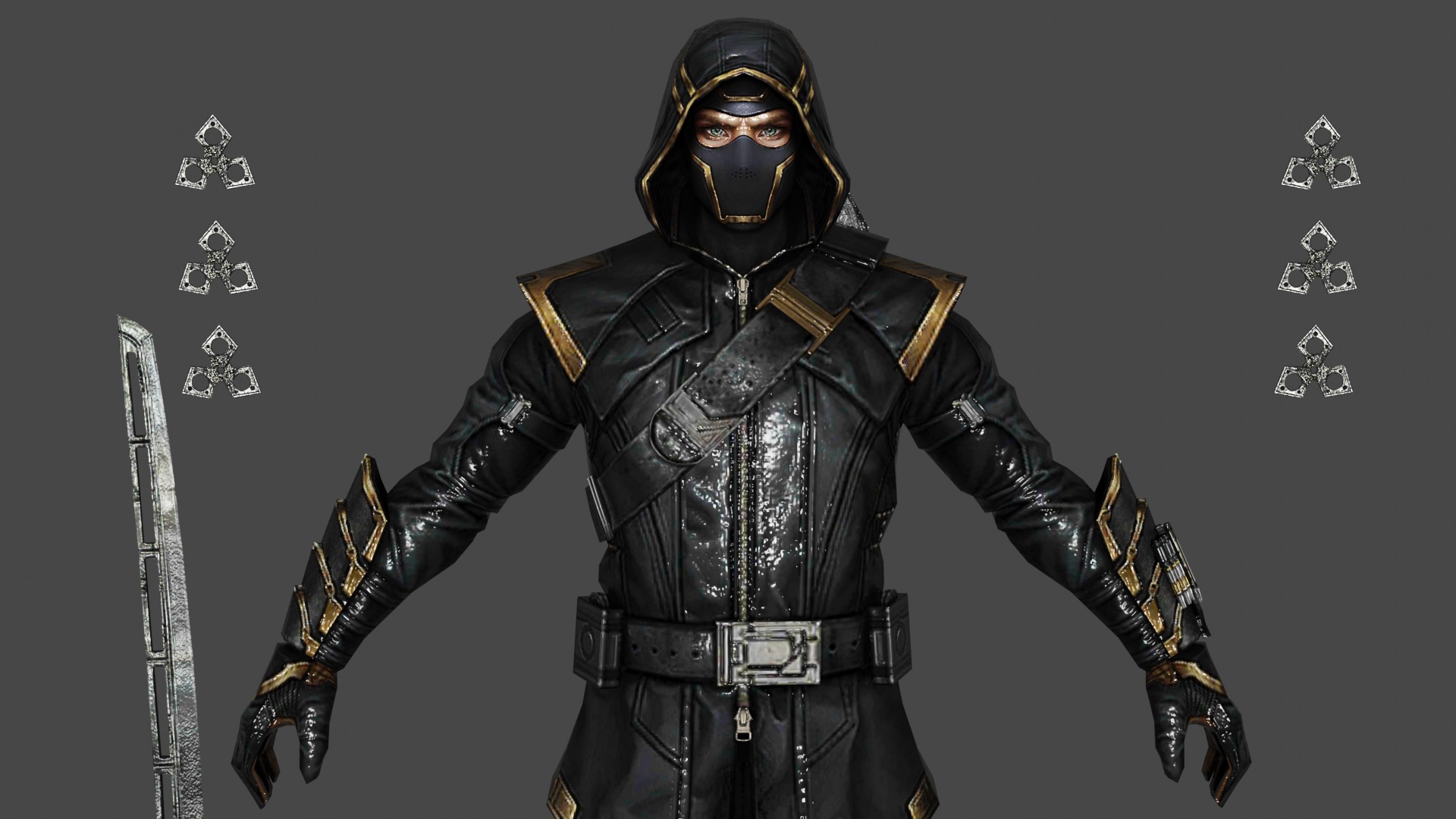 Ronin  Low-poly 3D model_1