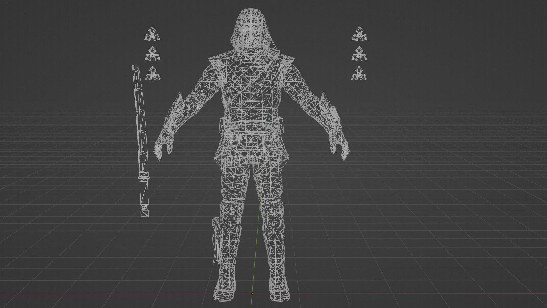 Ronin  Low-poly 3D model_6